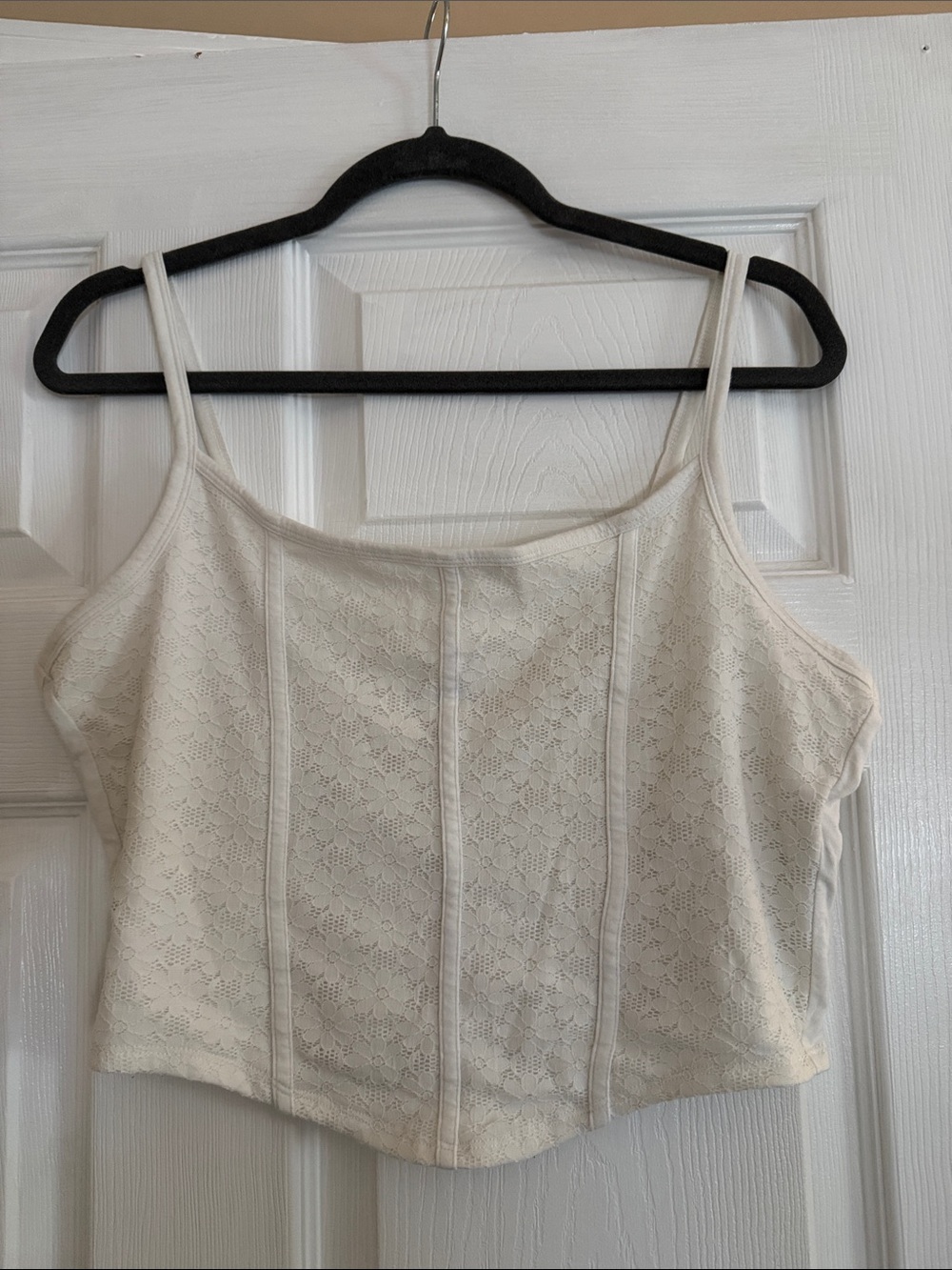 Hollister Lace Corset Style Cropped Tank